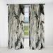 Designart 'White, Grey and White Marble Acrylic VIII' Modern Blackout Curtain Single Panel