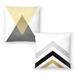 Geometric Art 57 and Geometric Art 20 - Set of 2 Decorative Pillows