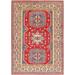 Kazak Oriental Carpet Hand Knotted Wool Traditional Pakistani Area Rug - 5'10" x 4'1"