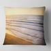 Designart 'Stunning Orange Sunset Over Beach' Seascape Throw Pillow