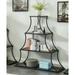Gliny Contemporary Glass Shelves Open Back Bookcase by Furniture of America