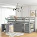 Harper & Bright Designs Wood Twin Low Study Loft Bed