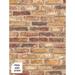 NextWall Red Faux Rustic Brick Peel and Stick Removable Wallpaper - 20.5 in. W x 18 ft. L