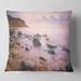 Designart 'Colorful Sunset over the Sea' Seashore Throw Pillow
