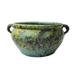 Green Earthen Ware Terracotta Vessel/Planter with Handles - 10.5"x4.5"