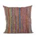 Plutus Multi-Color Red Sea Stripe Luxury Throw Pillow