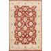 Floral Peshawar Oriental Area Rug Hand-knotted Traditional Wool Carpet - 6'4" x 8'7"