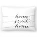 Home Sweet Home Black - Decorative Throw Pillow