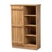 Eren Natural Oak Brown Finished Wood 1-Door Shoe Cabinet