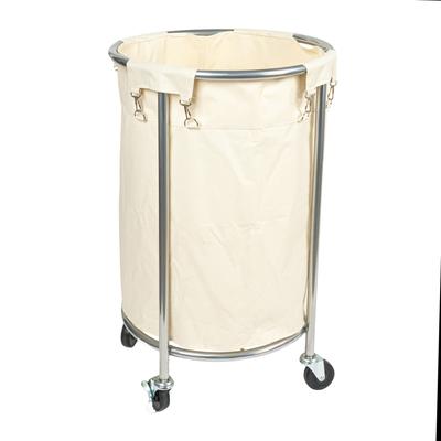 Household Essentials Metal Frame Laundry Hamper with Wheels