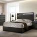 Furniture of America Mailan Modern Grey Wood Bed w/ LED Headboard