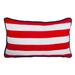 Entryways Stripes Outdoor Pillow 12 in. x 20 in. with piping - 12 x 20