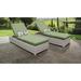 Fairmont Wheeled Chaise Set of 2 Outdoor Wicker Patio Furniture