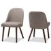 Mid-Century Fabric Upholstered Dining Chair Set by Baxton Studio