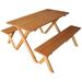 Pine 5' Economy Picnic Table with 2 Benches