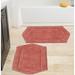 Waterford Collection 100% Cotton Bath Carpet Non-Slip 2 Piece Bath Carpet set, Bathroom Rug- 17"x24", Bath Rug- 21"x34"