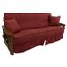 Microsuede Full-Size 8-10 Inch Thick Futon Slip Cover Set with Two Throw Pillows - Full