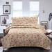 Plaid Striped Patchwork Quilt Bedding Set Reversible Coverlet,Bedspread