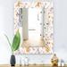 Designart 'Floral Pretty Pattern With Colorful Pastel Flowers' Bohemian and Eclectic Mirror - Modern Printed Wall Mirror