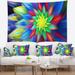 Designart 'Dance of Bright Multi Color Flower' Floral Wall Tapestry