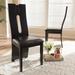 Contemporary Dark Brown Faux Leather Dining Chair Set by Baxton Studio
