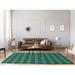 Seattle Throwback Football Luxury Plaid Area Rug