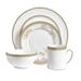 Vera Wang Lace White and Gold 4-piece Fine Bone China Setting