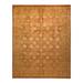 Overton Hand Knotted Wool Vintage Inspired Traditional Mogul Orange Area Rug - 8' 1" x 10' 1"