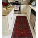 Semi Antique Ashia Red/Charcoal Runner - 3'5" x 9'10"