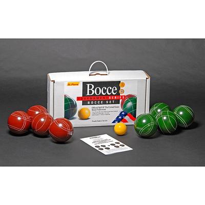 St.Pierre Zippered Nylon Bag Tournament Bocce Ball Set - Green - 18.5 x 9.25 x 5