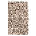 ECARPETGALLERY Handmade Cowhide Patchwork Taupe Leather Rug - 5'1 x 8'0