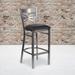 X Back Metal Restaurant Barstool - Vinyl Seat - 17"W x 18"D x 42.25"H - 17"W x 18"D x 42.25"H