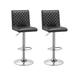 Best Master Furniture Quilted Faux Leather Adjustable Swivel Bar Stool (Set of 2)