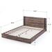 Priage by ZINUS Brown Metal and Wood Platform Bed Frame