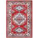 Handmade One-of-a-Kind Super Kazak Wool Rug (Afghanistan) - 3'2 x 4'9