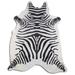 Cowhide Area Rugs PRINTED HAIR ON COWHIDE ZEBRA ON WHITE 3 - 5 M GRADE B size ( 32 - 45 sqft ) - Big