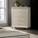 Allenby Contemporary Pearl White 4-Drawer Chest by Silver Orchid