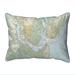 St Simons Sound, GA Nautical Map Small Pillow 11x14