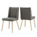 Jose Gold Finish Fabric Dining Chair (Set of 2) by iNSPIRE Q Modern