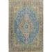 Geometric Distressed Tabriz Persian Living Room Area Rug Hand-knotted - 9'5" x 12'5"