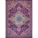 LaDole Timeless Elson Vintage Outdoor Mat Purple Pink Rug