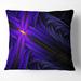 Designart 'Bright Blue Fractal Cross Design' Abstract Throw Pillow