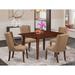 East West Furniture Dining Table Set - A Rectangular Table With Butterfyleaf and Dining Chairs, Mahogany (Pieces Options)