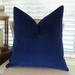 Thomas Collection Navy Velvet Double Sided Designer Luxury Throw Pillow, Handmade in USA