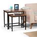 WYNDENHALL Rhonda SOLID MANGO WOOD and Metal 25 inch Wide Rectangle Industrial Nesting 2 Pc Side Table, Fully Assembled