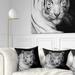 Designart 'Staring Bengal White Tiger' Contemporary Animal Throw Pillow