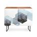Deny Designs Neutral Marble Geometry Credenza