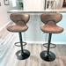 ALPHA HOME Counter Height Adjustable Swivel Bar Chair (Set of 2)