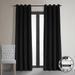 Exclusive Fabrics Warm Black Grommet Velvet Blackout Curtain (1 Panel)