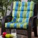 Cayman Stripe 22-inch x 44-inch Outdoor High Back Chair Cushion
